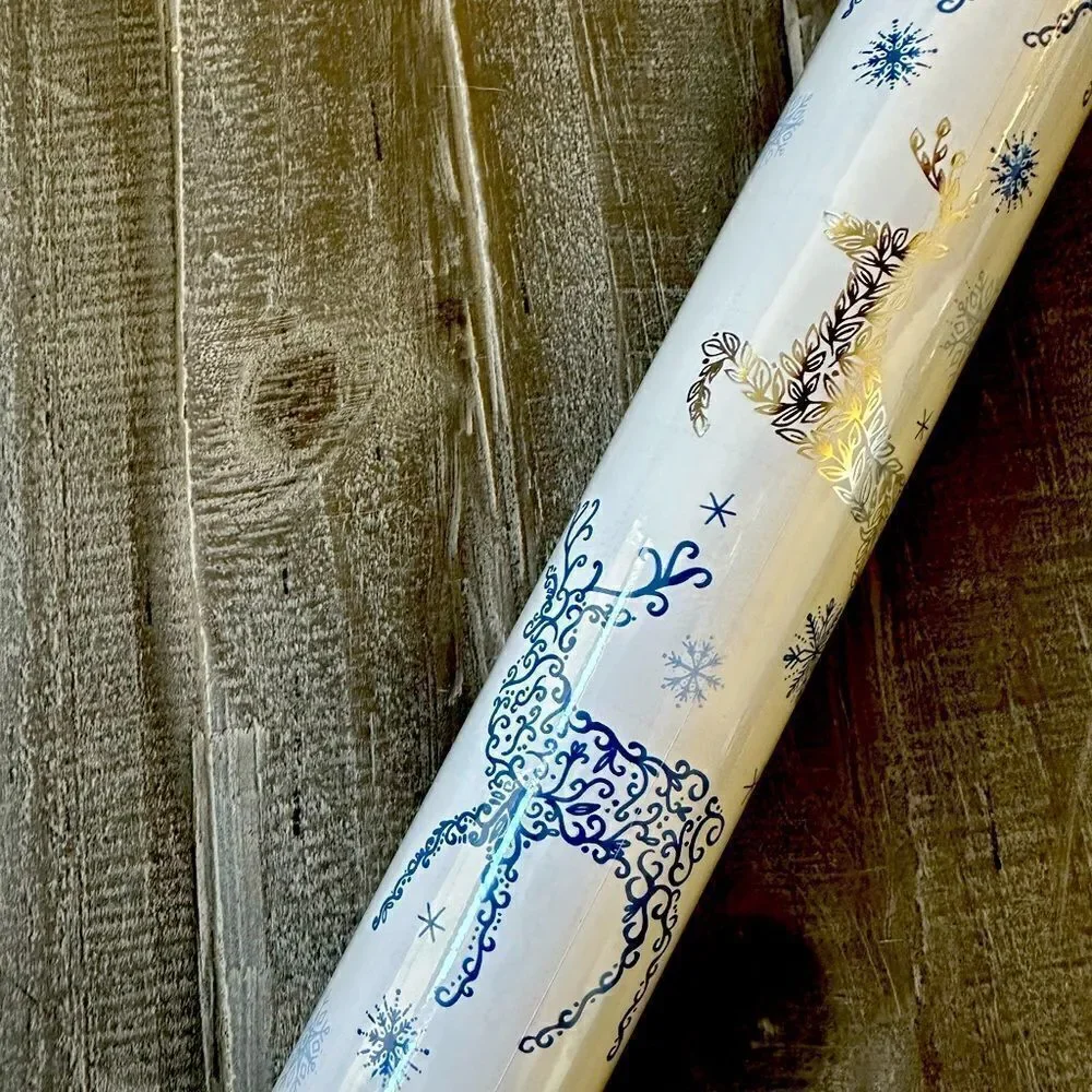 Christmas Reindeer Rachel Ashwell Farmhouse Holiday Gift Wrapping Paper Roll